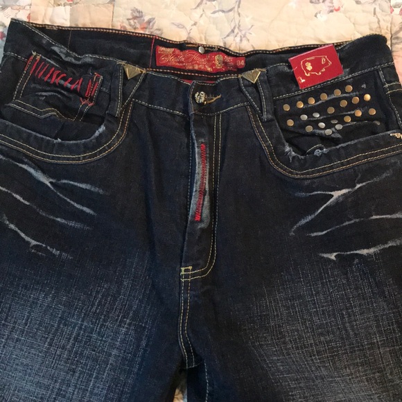 Men’s nwot Stash House jeans designer embellished - Picture 5 of 8